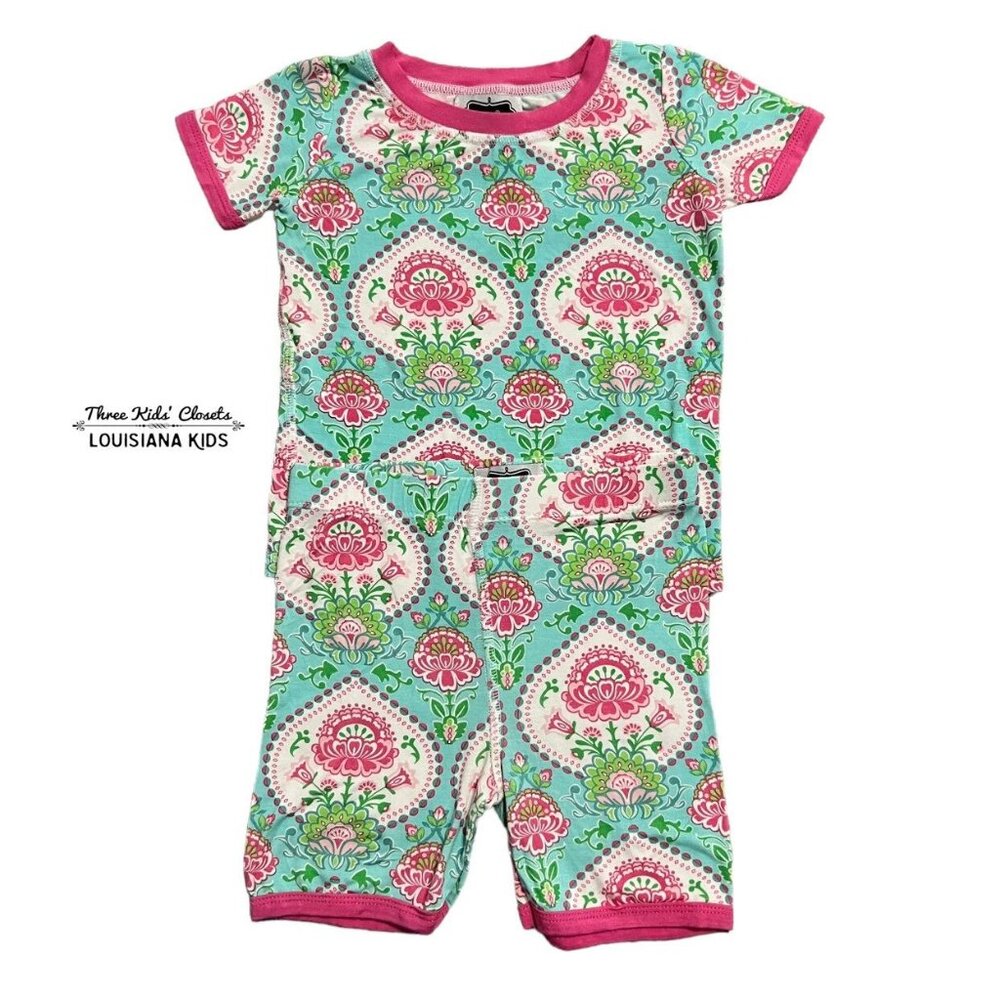 Mud Pie 3T Floral Print Short Pajamas